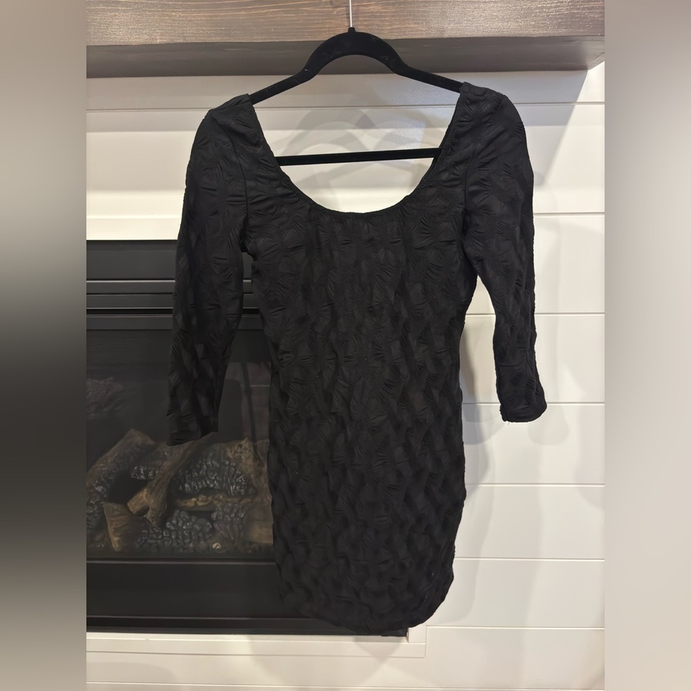 Black Scoop Neck Dress